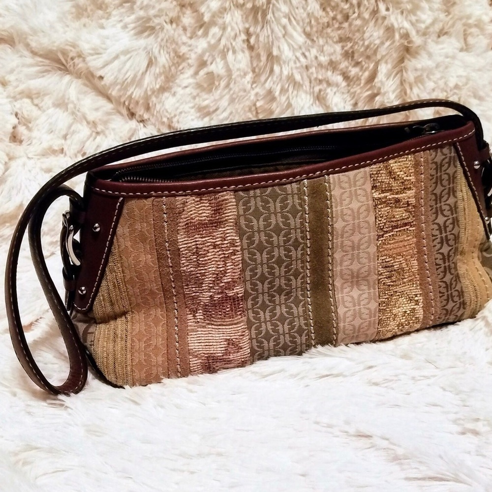 🆕Fossil Tapestry Style Leather Purse/Handbag